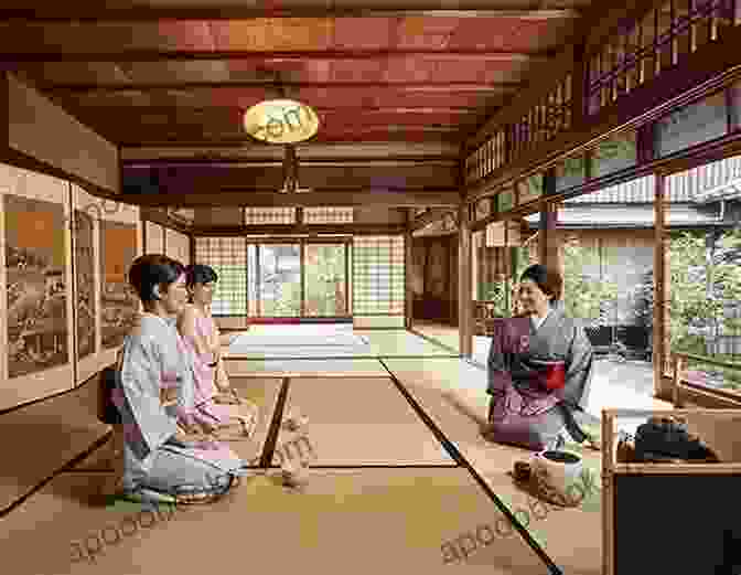 A Group Of People Sitting On Tatami Mats In A Traditional Japanese Tea Ceremony Samurai Trails: A Chronicle Of Wanderings On The Japanese High Road