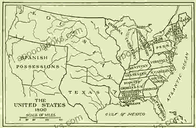 A Map Of The United States Circa 1800, Depicting The Nation's Expanding Territory. The Revolutionary Years 1775 1789: The Art Of American Power During The Early Republic