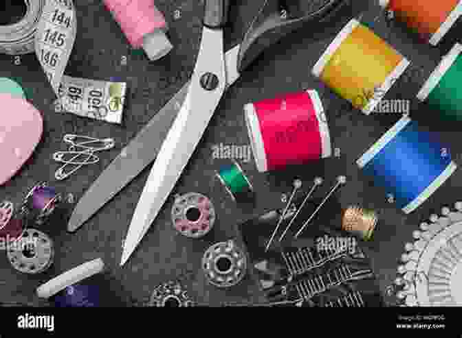 A Neatly Arranged Collection Of Sewing Tools, Including Needles, Thread, Scissors, Measuring Tape, And More. Sewing For Beginners: Must Learn Basic Sewing Skills
