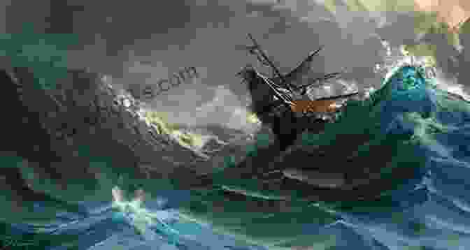 A Painting Of The Grosvenor Sinking During A Storm, With Waves Crashing Over The Deck And Survivors Clinging To Wreckage. Caliban S Shore: The Wreck Of The Grosvenor And The Strange Fate Of Her Survivors