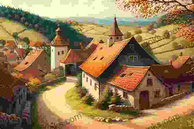 A Panoramic View Of Widow Hills, With Its Cobblestone Streets, Quaint Houses, And Towering Mountains Shrouded In Mist. The Girl From Widow Hills: A Novel