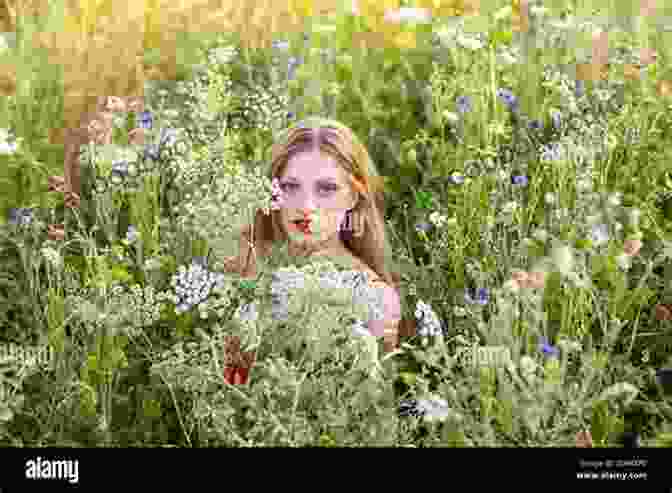 A Young Woman Stands Amidst A Field Of Wildflowers, The Scent Of Rain Lingering In The Air. The Scent Of Rain In The Balkans