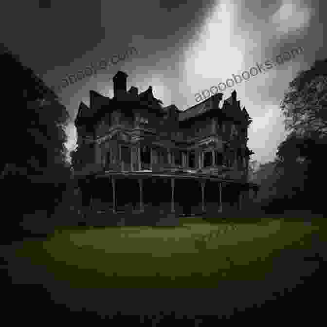 An Eerie, Dilapidated Mansion Shrouded In Darkness, Its Windows Glowing With An Otherworldly Light Dark Tales Sinistre Ange