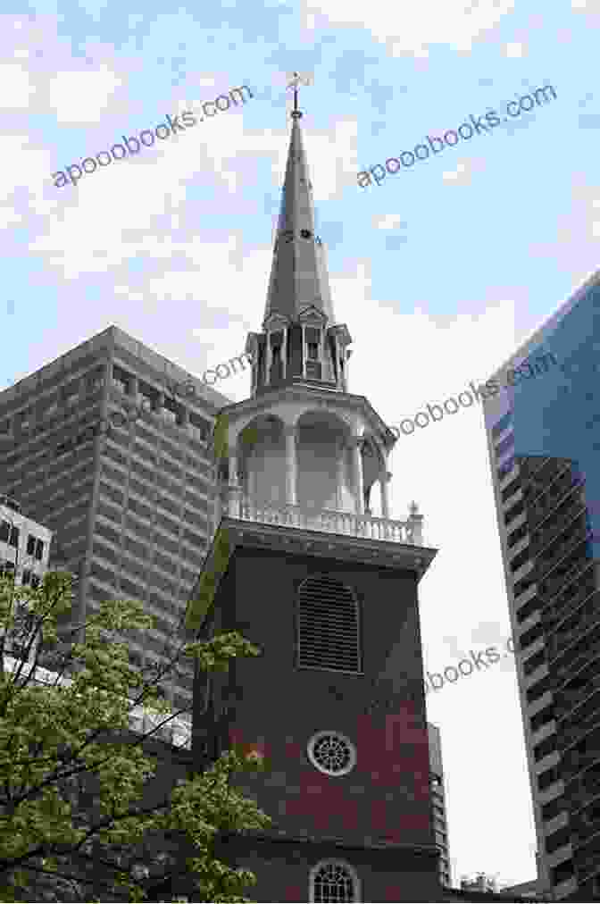 Close Up Of The Old South Meeting House, Showing Its Iconic Steeple Boston Vignettes Bromfield Street William Schemmel