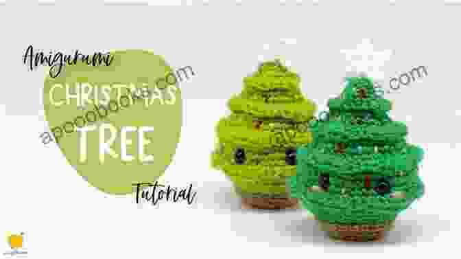 Crochet Christmas Tree Amigurumi With Colorful Ornaments, Tinsel, And A Twinkling Star Santa Claus Snowman And Christmas Tree Amigurumi Crochet Patterns