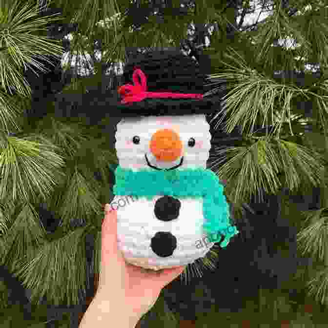 Crochet Snowman Amigurumi With A Carrot Nose, Coal Eyes, And Festive Scarf Santa Claus Snowman And Christmas Tree Amigurumi Crochet Patterns