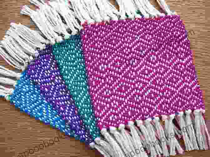 Image Of A Colorful Handwoven Coaster Beautiful Looms Homemade Projects: Make Your Own Beautiful Looms Projects For Beginners